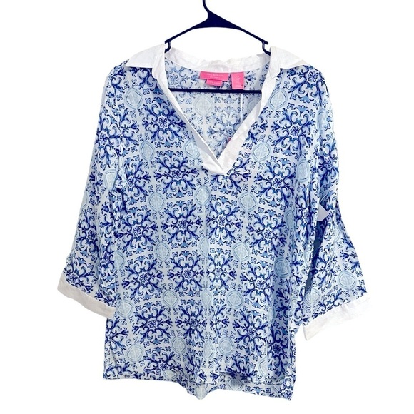 Isaac Mizrahi Tops - NWT Isaac Mizrahi 100% Linen Shirt Tunic Womens Medium 3/4 Sleeve | Size Medium